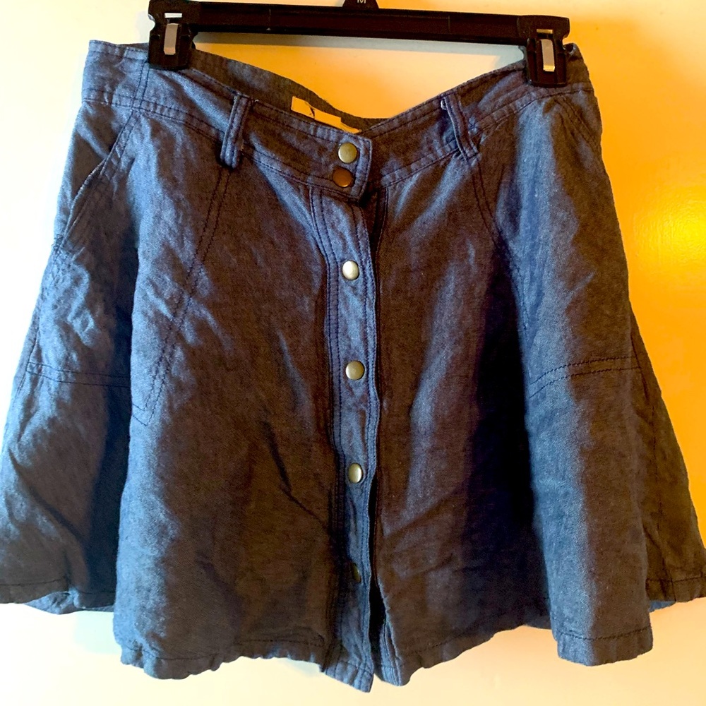 Button down  front mini swing skater skirt Forever 21